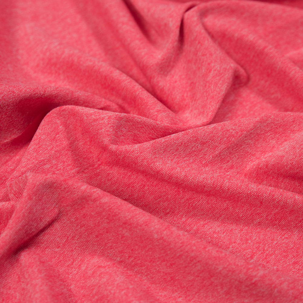 Stretch Performance Jersey - Heathered Neon Coral Detail Stretch Performance Jersey - Heathered Neon Coral Detail