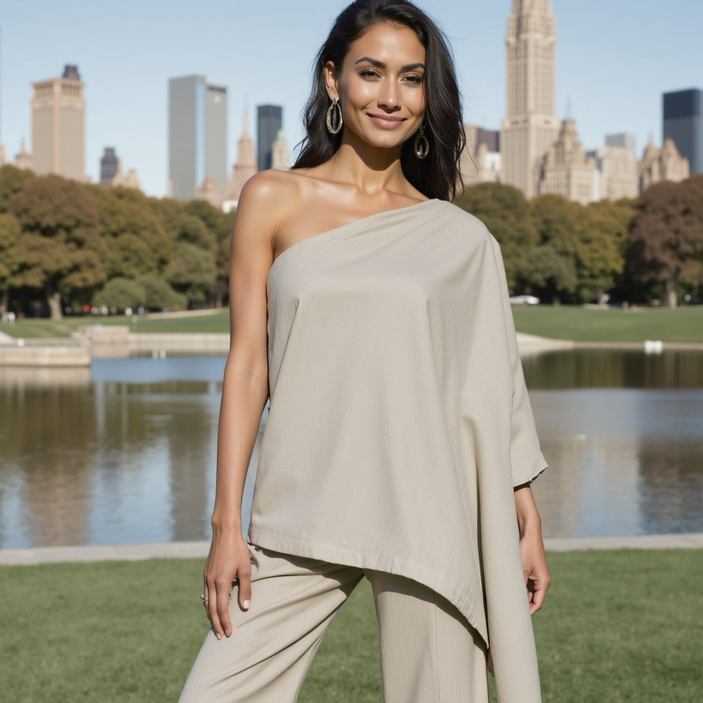 Stretch Linen Woven - Light Oatmeal - Asturias Collection Stretch Linen Woven - Light Oatmeal - Asturias Collection