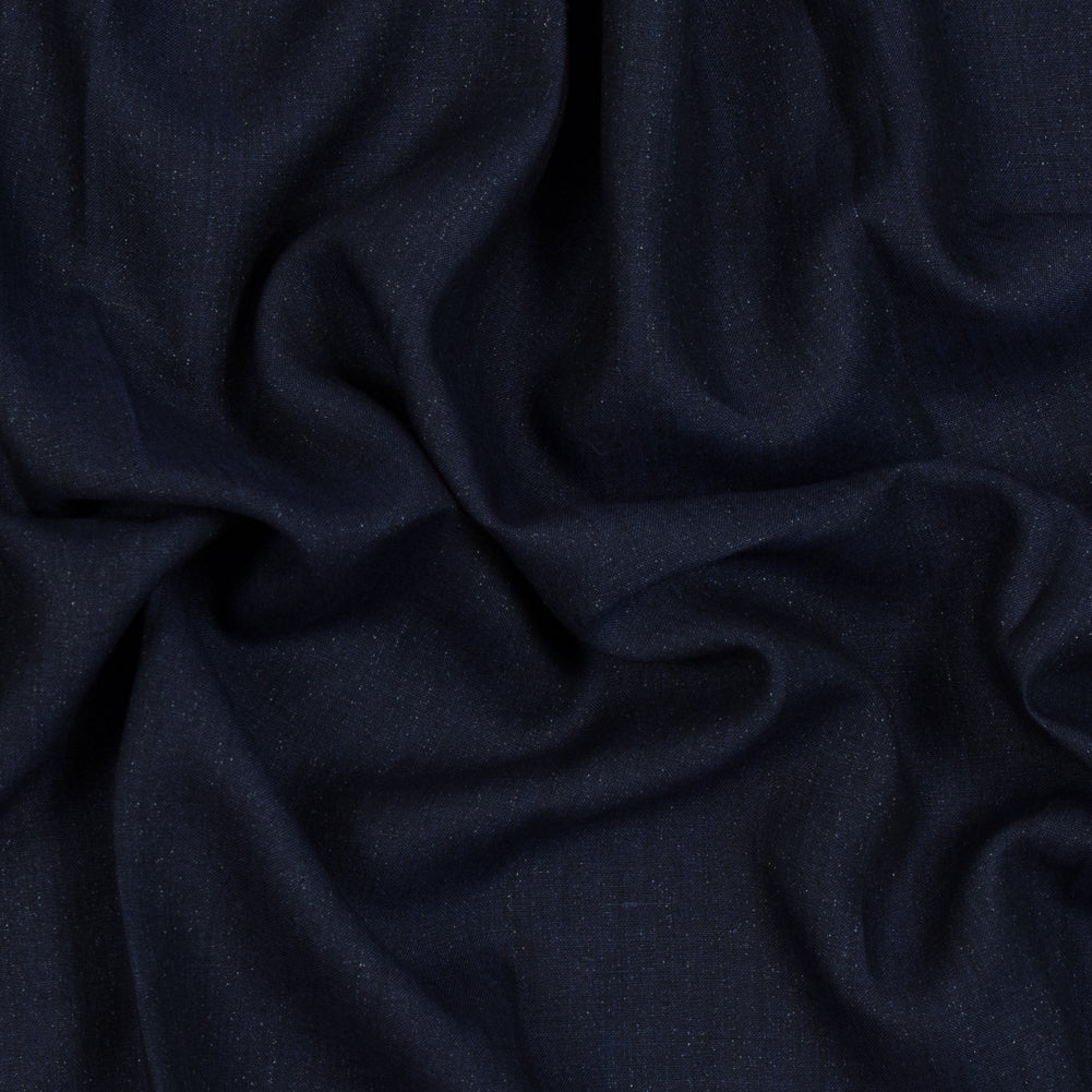 Two-Tone Linen Woven - Indigo and Black - Sanremo Collection Two-Tone Linen Woven - Indigo and Black - Sanremo Collection
