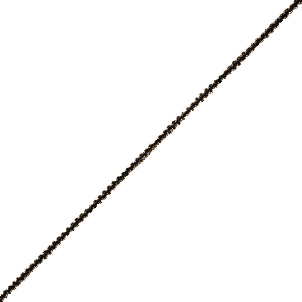 Black and Gold Metallic Braid - 0.25" Black and Gold Metallic Braid - 0.25"
