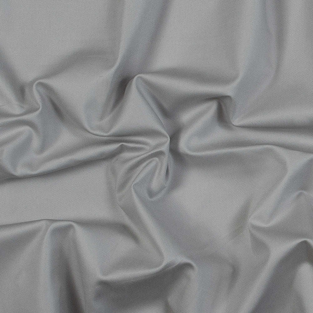 Silver Gray Stretch Cotton Sateen Silver Gray Stretch Cotton Sateen