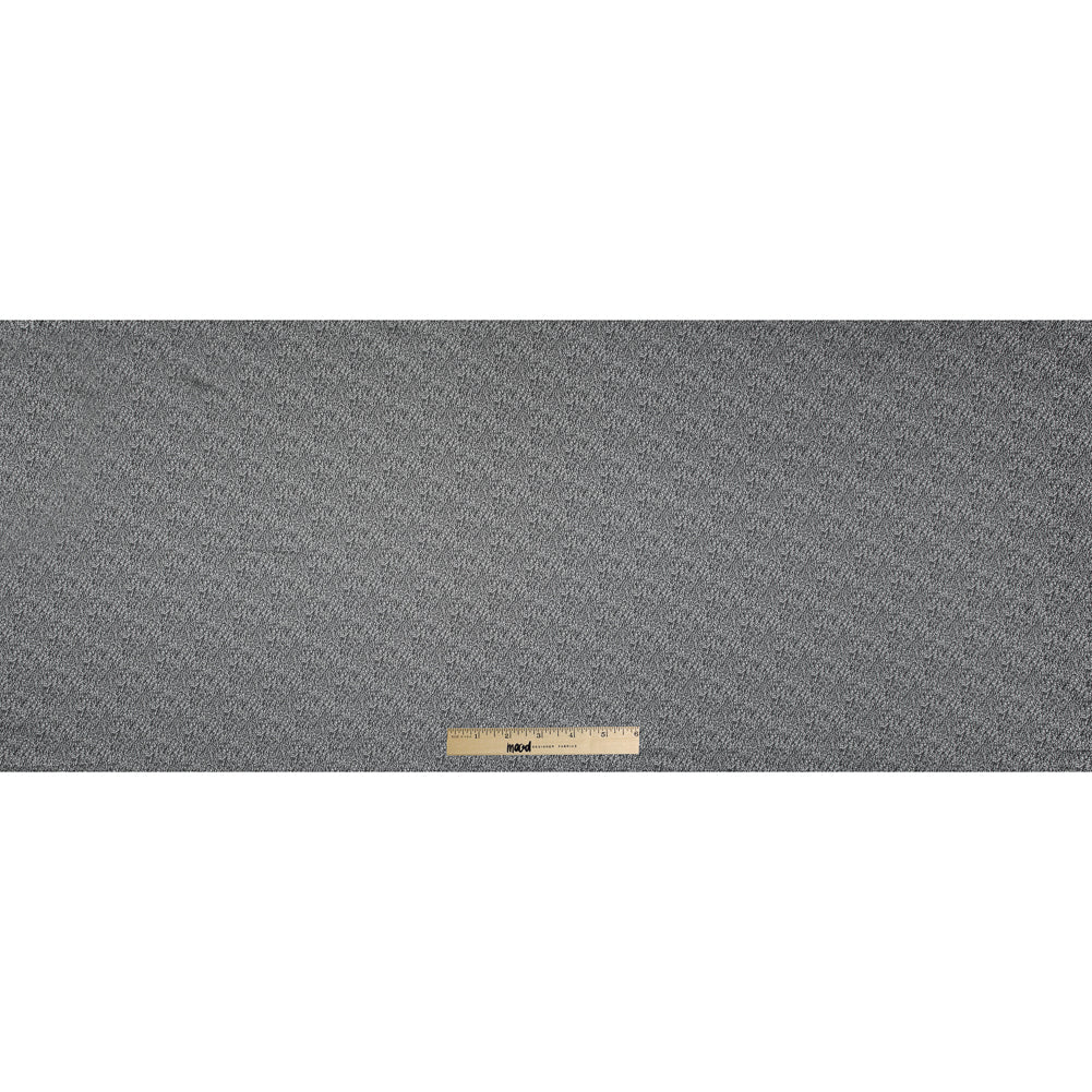 Black and White Minute Floral Polyester Lining Folded