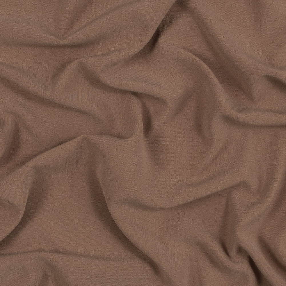 Italian Dark Beige Stretch Polyester Crepe Italian Dark Beige Stretch Polyester Crepe