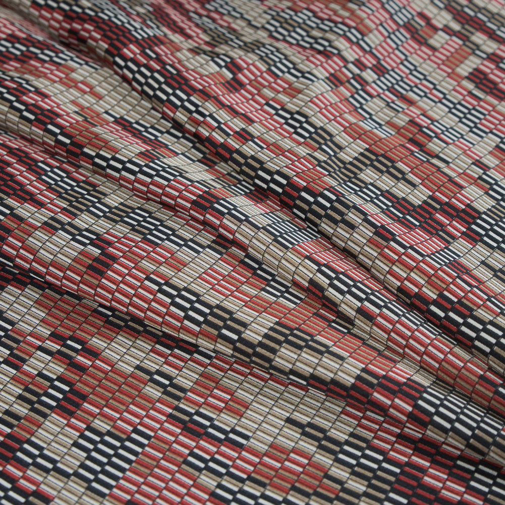 Rust and Beige Geometric Polyester Lining Folded Rust and Beige Geometric Polyester Lining Folded