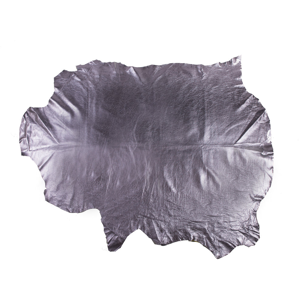 Large Metallic Lilac Foil Lamb Leather Large Metallic Lilac Foil Lamb Leather