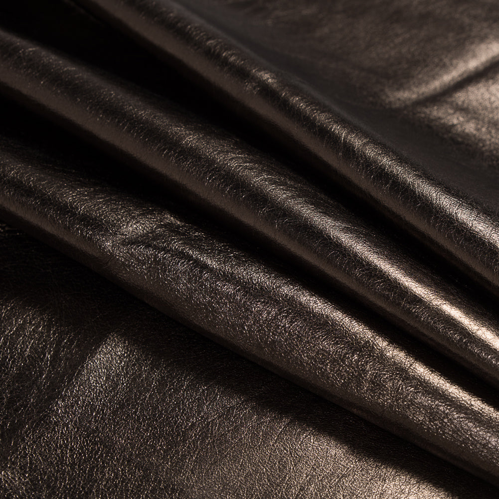 Large Metallic Antique Gold Foil Lamb Leather Folded Large Metallic Antique Gold Foil Lamb Leather Folded