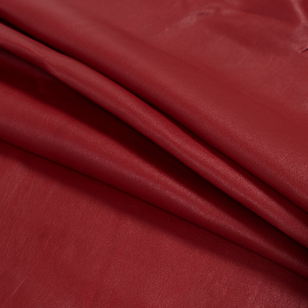 Medium Red Stretch Lamb Leather Folded Medium Red Stretch Lamb Leather Folded