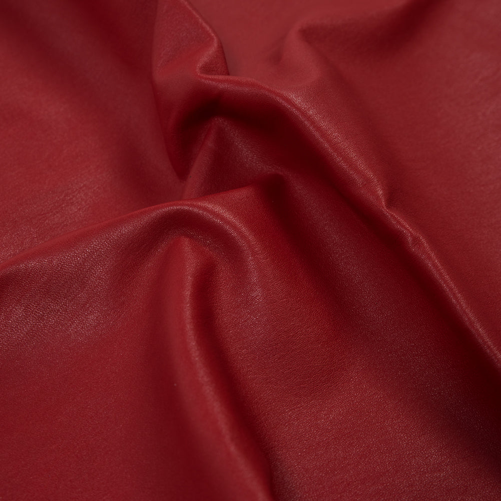Medium Red Stretch Lamb Leather Detail Medium Red Stretch Lamb Leather Detail