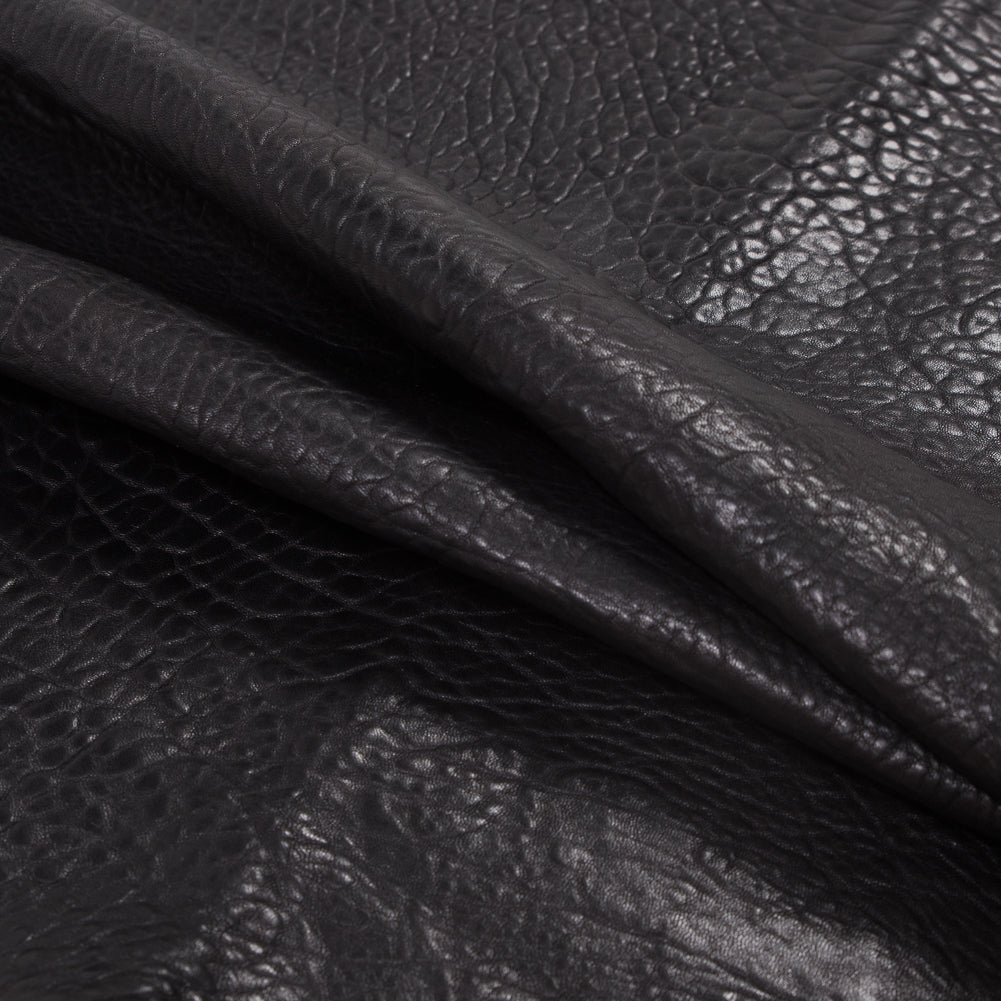 Small Black Bubbles Lamb Leather Folded Small Black Bubbles Lamb Leather Folded