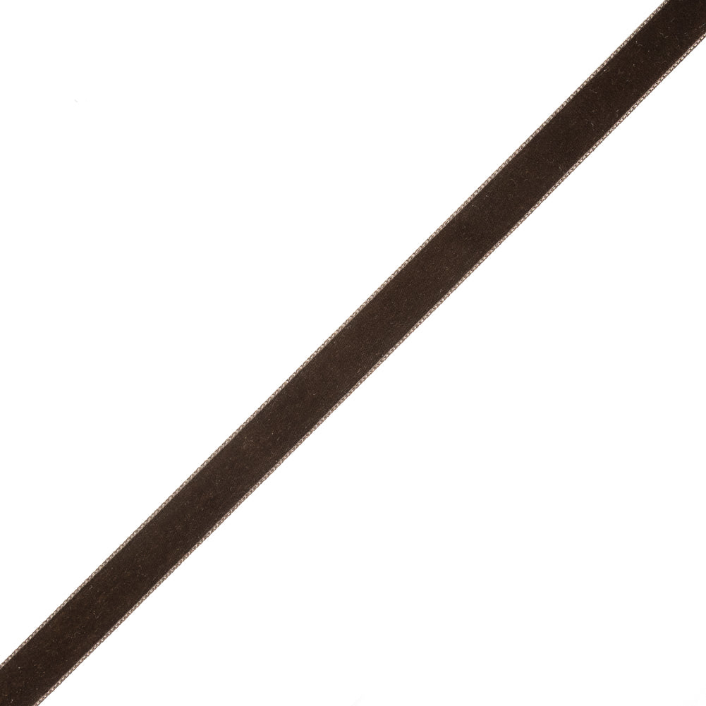 Swiss Brown Single-Faced Velvet Ribbon - 0.625" Swiss Brown Single-Faced Velvet Ribbon - 0.625"
