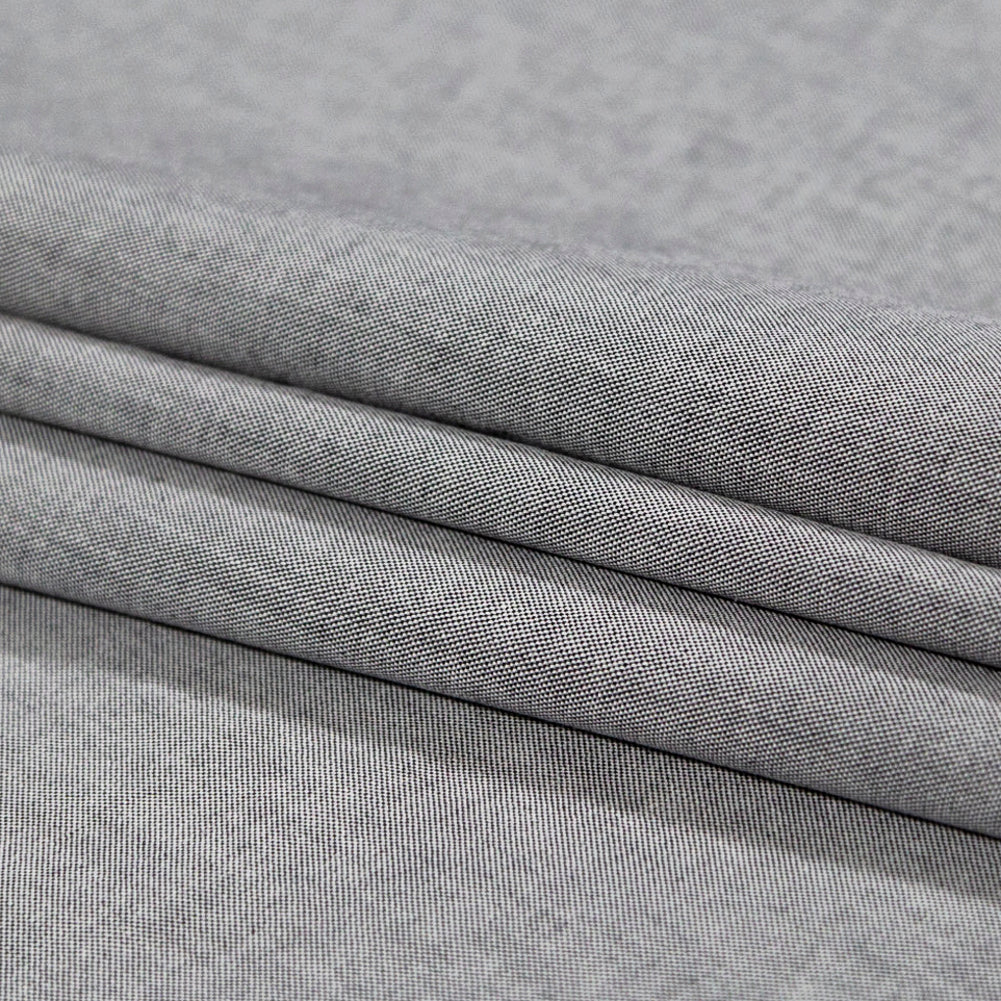 Calendered Organic Cotton Oxford - Black - Chesterton Collection Detail Calendered Organic Cotton Oxford - Black - Chesterton Collection Detail