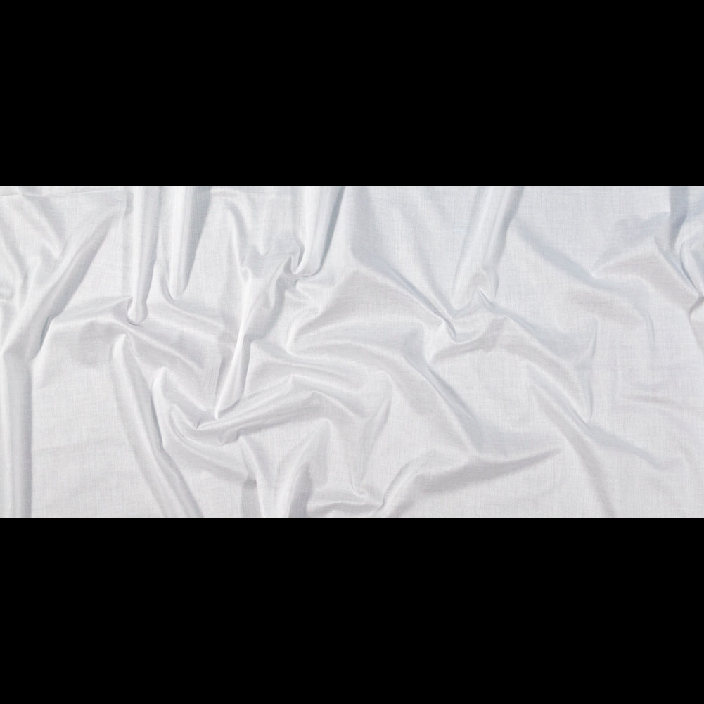 Mercerized Organic Egyptian Cotton Voile - White - Toulouse Collection Folded