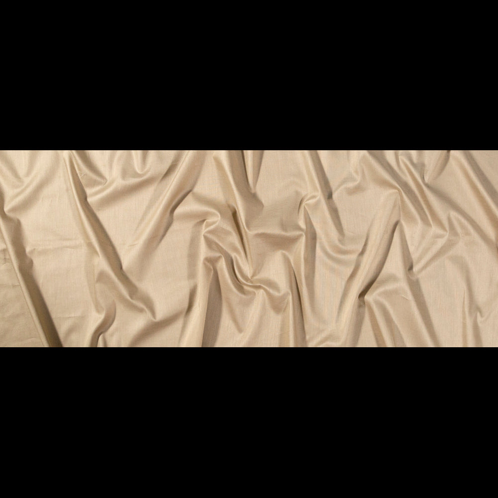 Mercerized Organic Egyptian Cotton Voile - Beige - Toulouse Collection Folded