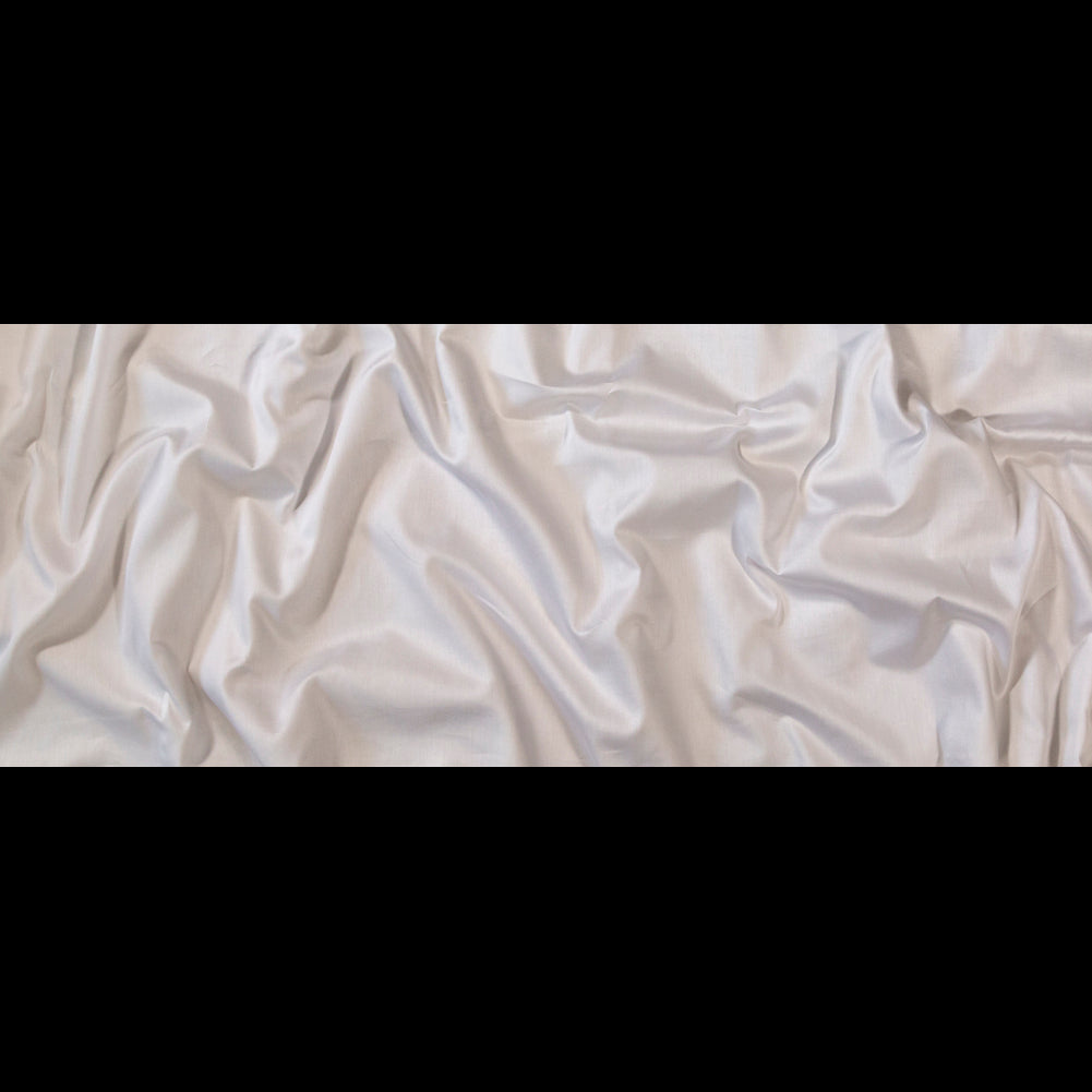 Mercerized Organic Egyptian Cotton Shirting - White - Ravello Collection Folded