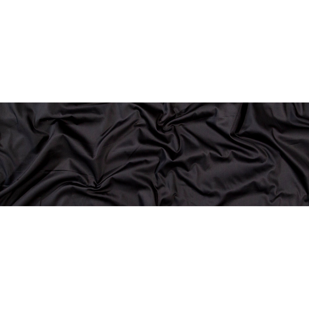 Mercerized Organic Egyptian Cotton Shirting - Black - Ravello Collection Folded