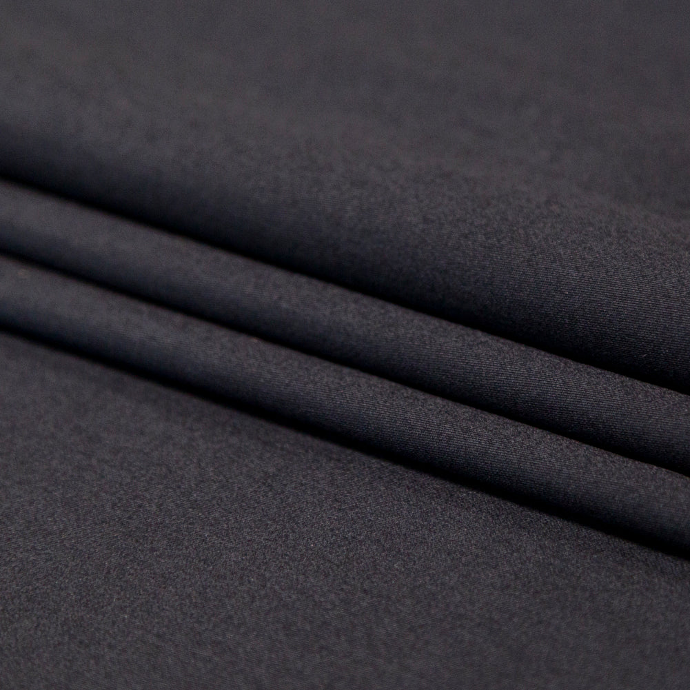 Mercerized Organic Egyptian Cotton Shirting - Black - Ravello Collection Detail
