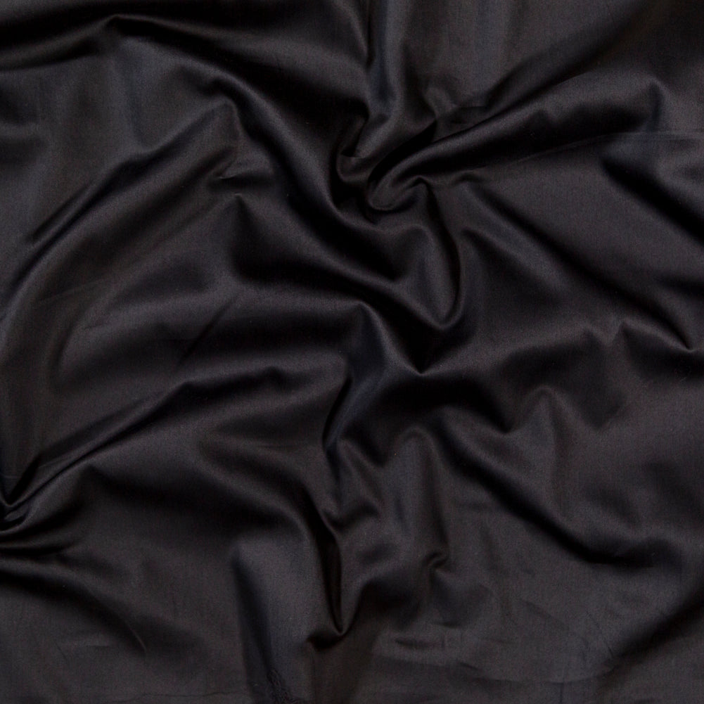 Mercerized Organic Egyptian Cotton Shirting - Black - Ravello Collection