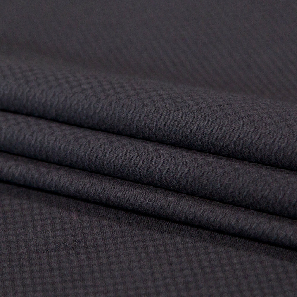 Bullseye Organic Cotton Pique - Black - Maiori Collection Detail Bullseye Organic Cotton Pique - Black - Maiori Collection Detail