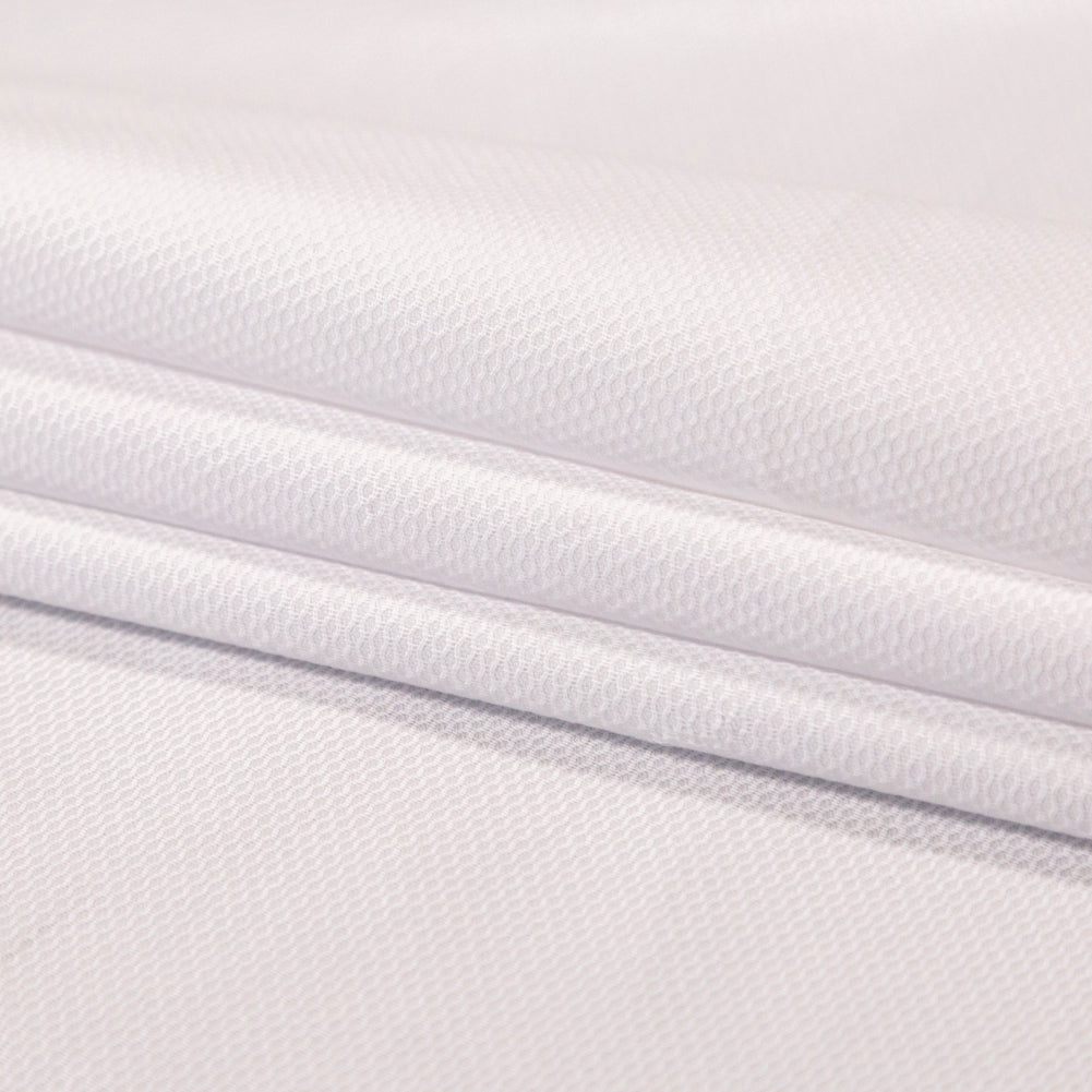 Birdseye Organic Cotton Pique - White - Otranto Collection Detail Birdseye Organic Cotton Pique - White - Otranto Collection Detail