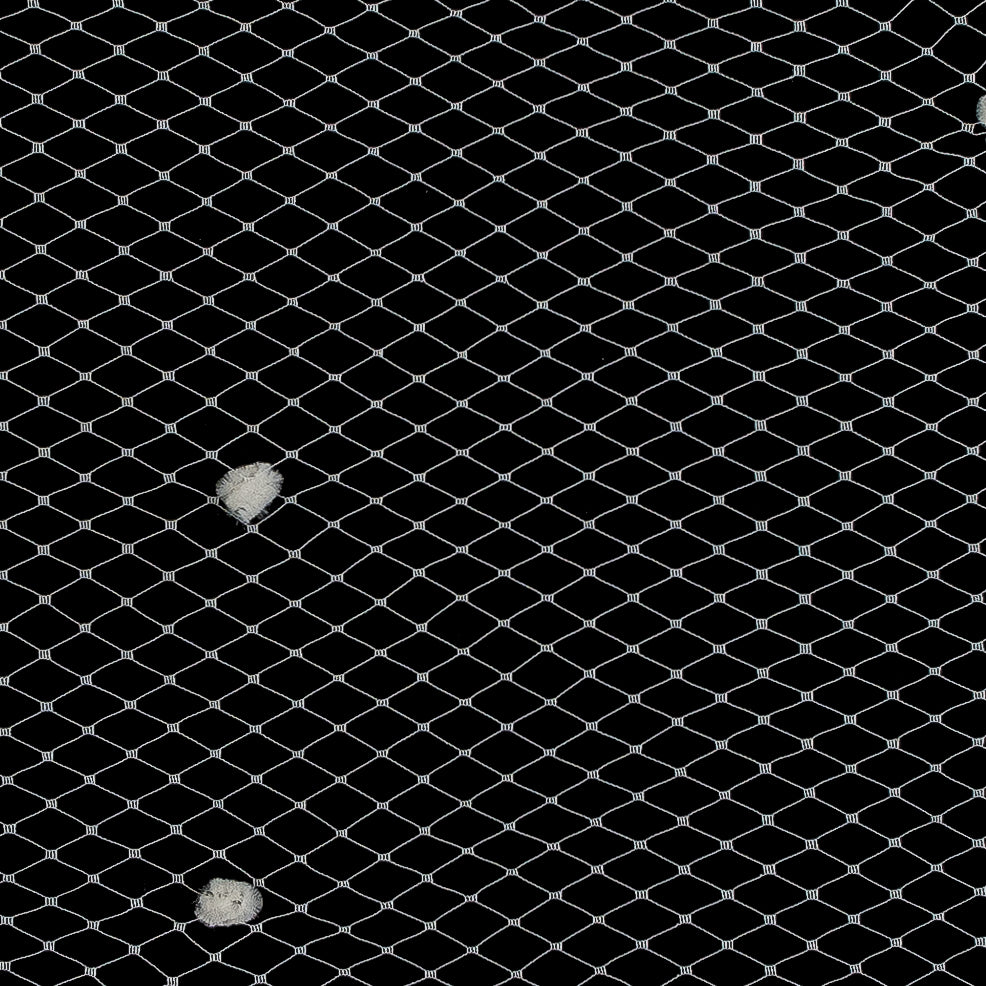 Ivory Russian Veiling with Pom Poms - 9" Detail Ivory Russian Veiling with Pom Poms - 9" Detail