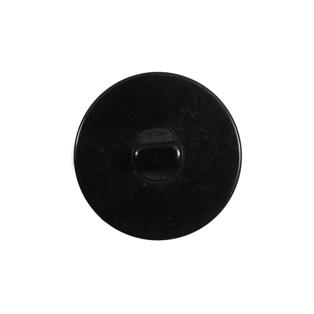 Black Plastic Shank Back Button - 36L/23mm Detail