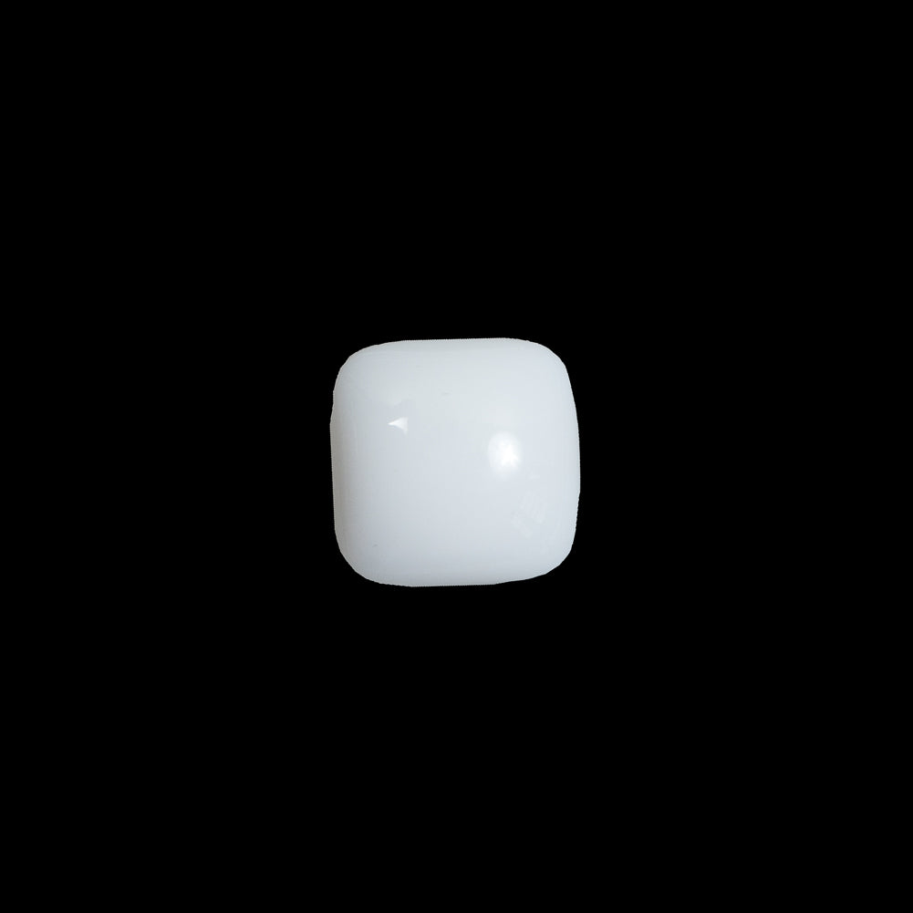Glossy White Square Shank Back Button - 24L/15mm Glossy White Square Shank Back Button - 24L/15mm