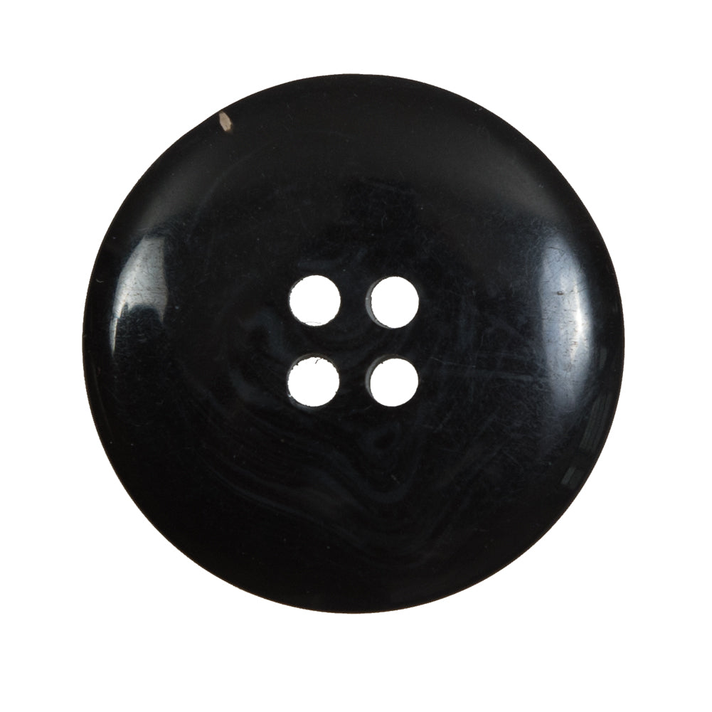 Black Plastic 4-Hole Button - 40L/25.5mm Detail Black Plastic 4-Hole Button - 40L/25.5mm Detail