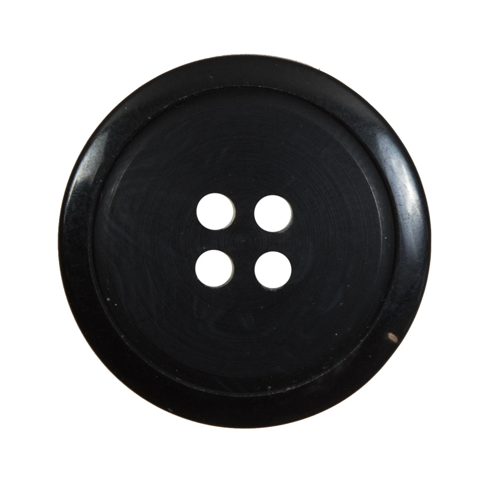 Black Plastic 4-Hole Button - 40L/25.5mm Black Plastic 4-Hole Button - 40L/25.5mm
