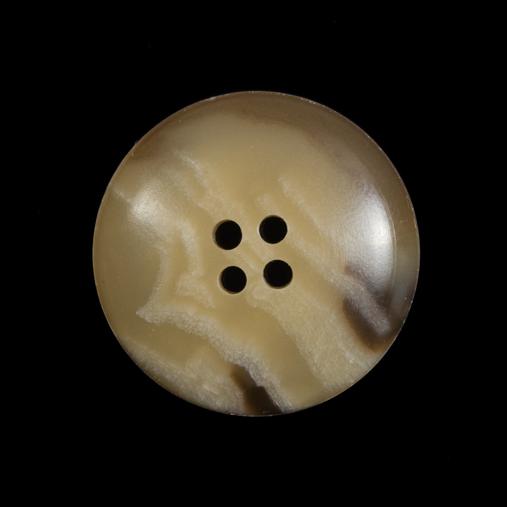Tan Plastic 4-Hole Button - 40L/25.5mm Detail Tan Plastic 4-Hole Button - 40L/25.5mm Detail