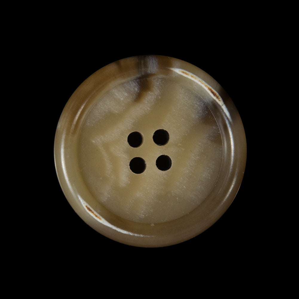 Tan Plastic 4-Hole Button - 40L/25.5mm Tan Plastic 4-Hole Button - 40L/25.5mm