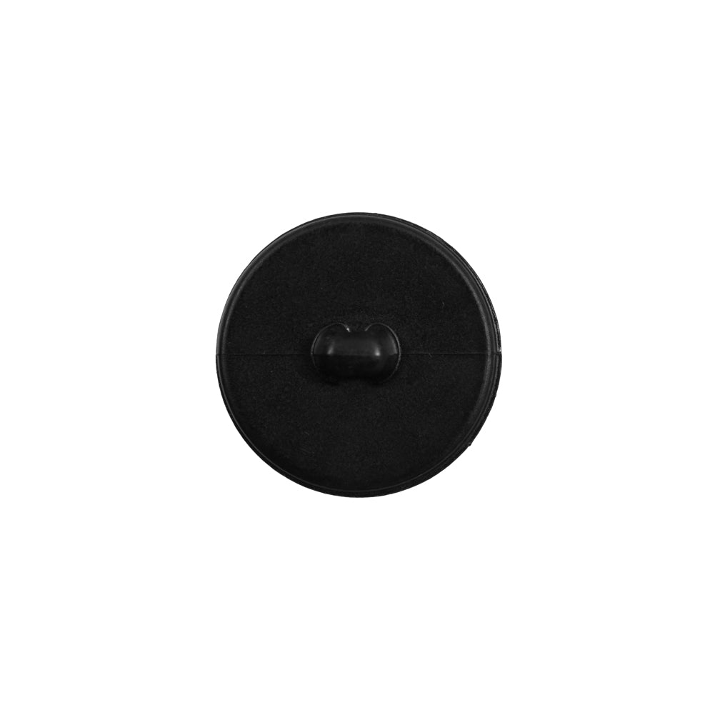 Black Plastic Button with Emblem - 24L/15mm Detail Black Plastic Button with Emblem - 24L/15mm Detail