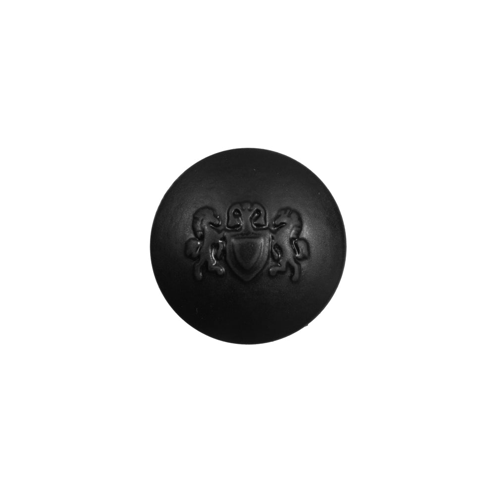Black Plastic Button with Emblem - 24L/15mm Black Plastic Button with Emblem - 24L/15mm