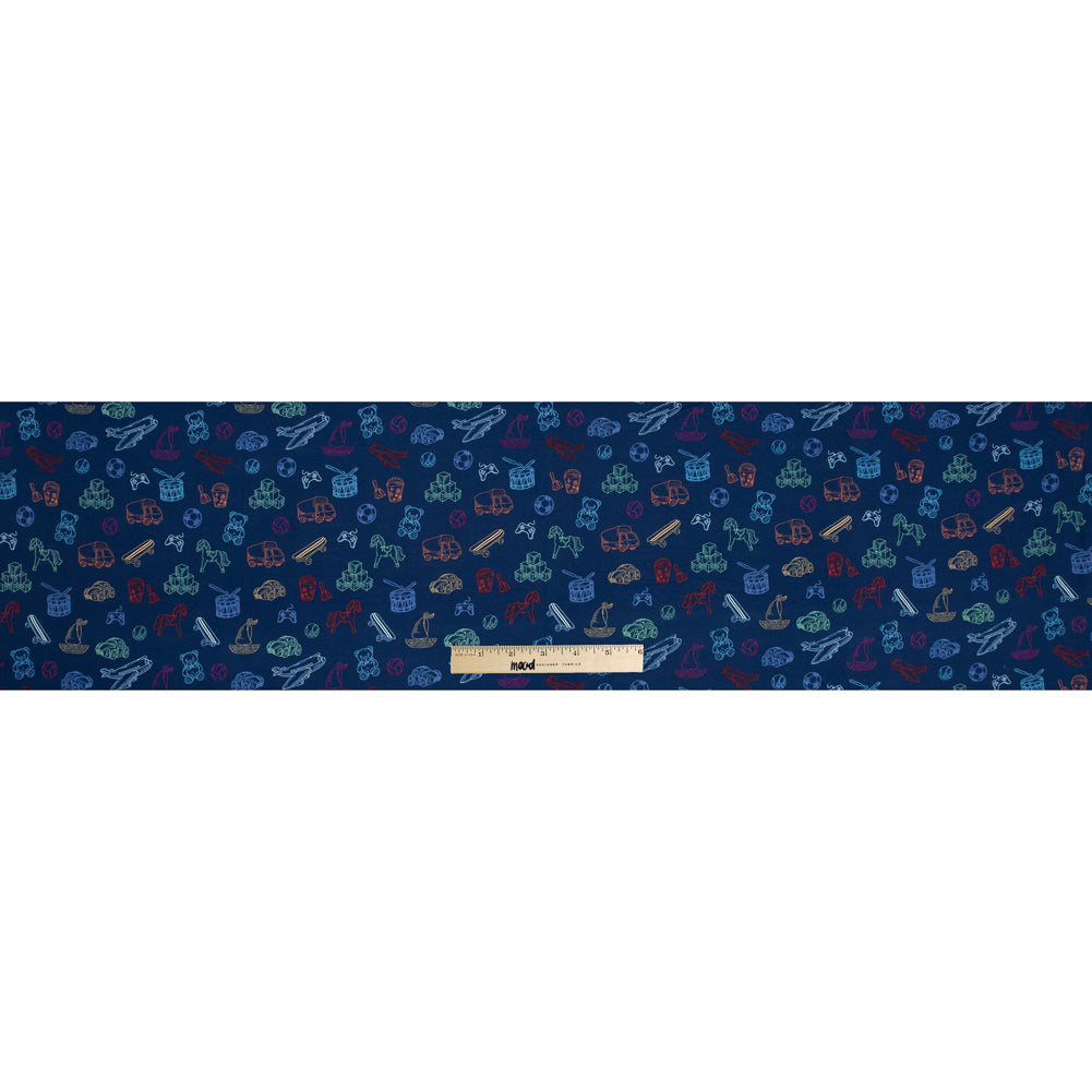 Navy Play Time Cotton Jersey Folded Navy Play Time Cotton Jersey Folded