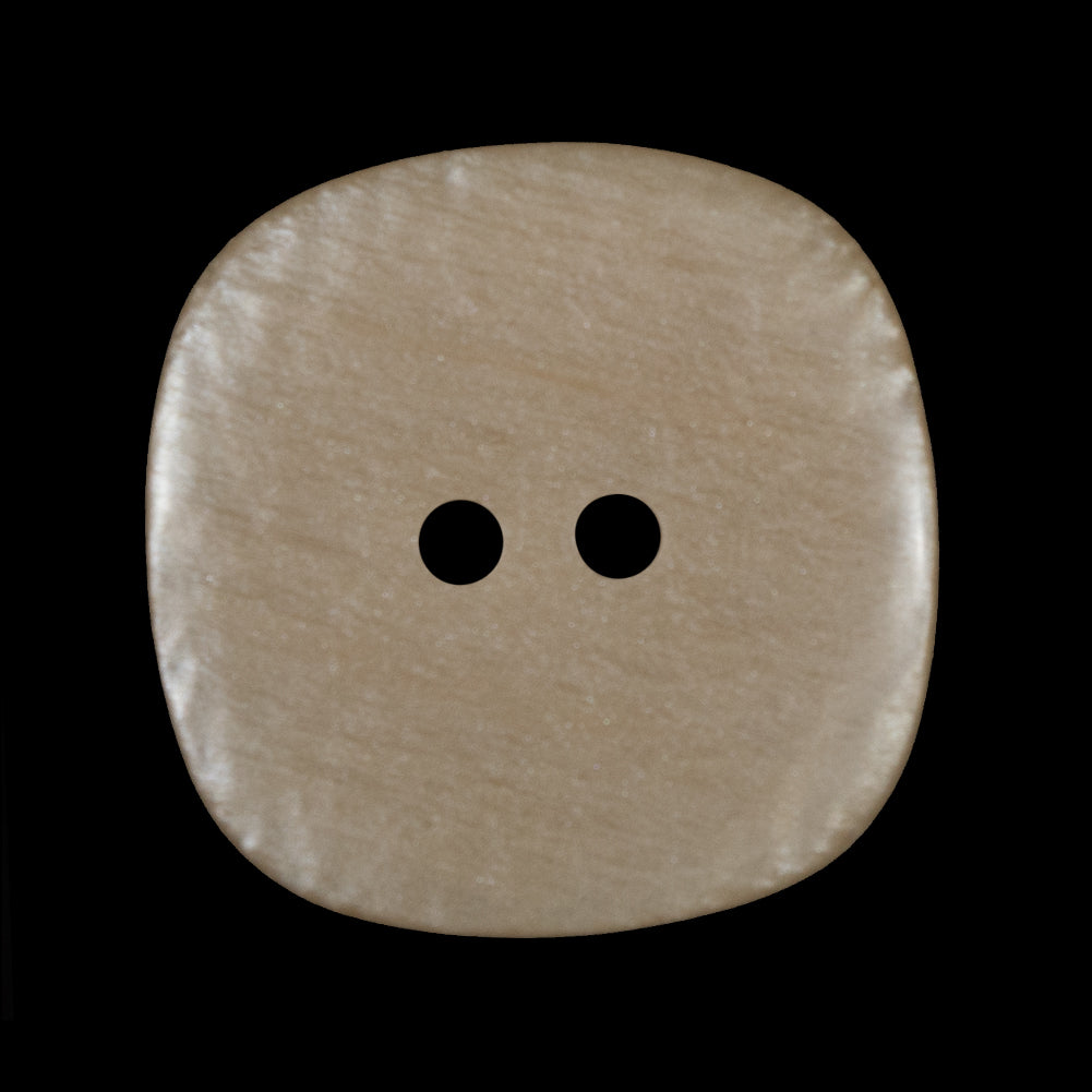 Dark Beige Square 2-Hole Plastic Button - 44L/28mm Detail Dark Beige Square 2-Hole Plastic Button - 44L/28mm Detail