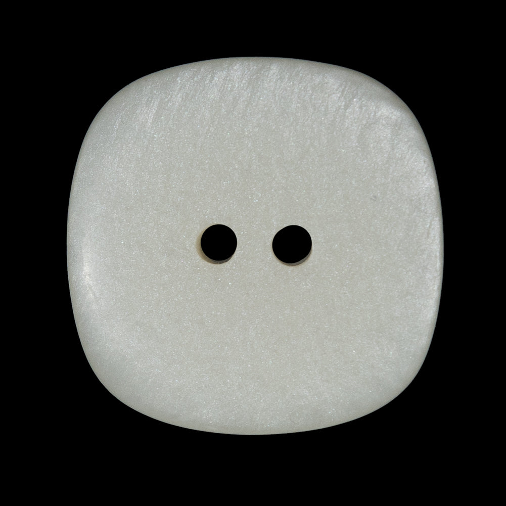 Ivory Square 2-Hole Plastic Button - 44L/28mm Detail Ivory Square 2-Hole Plastic Button - 44L/28mm Detail