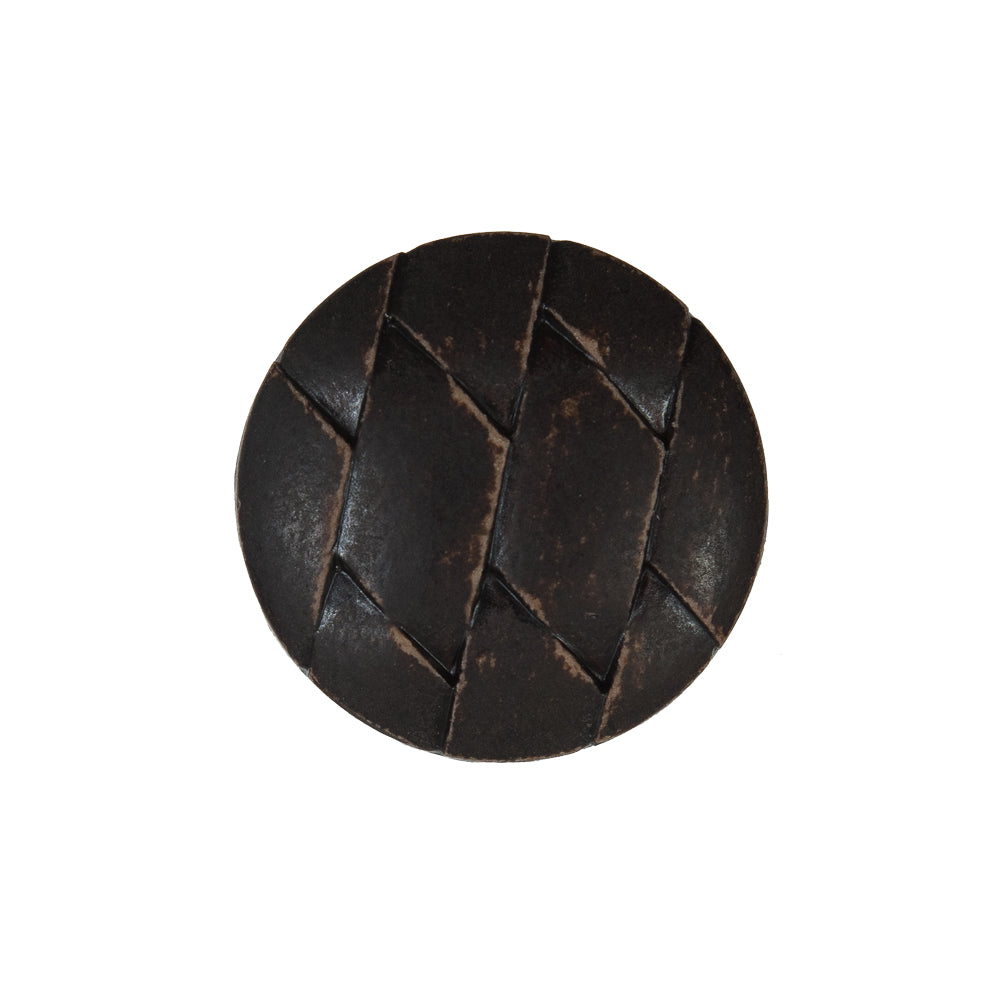 Brown Etched Plastic Shank Back Button - 36L/22mm Brown Etched Plastic Shank Back Button - 36L/22mm