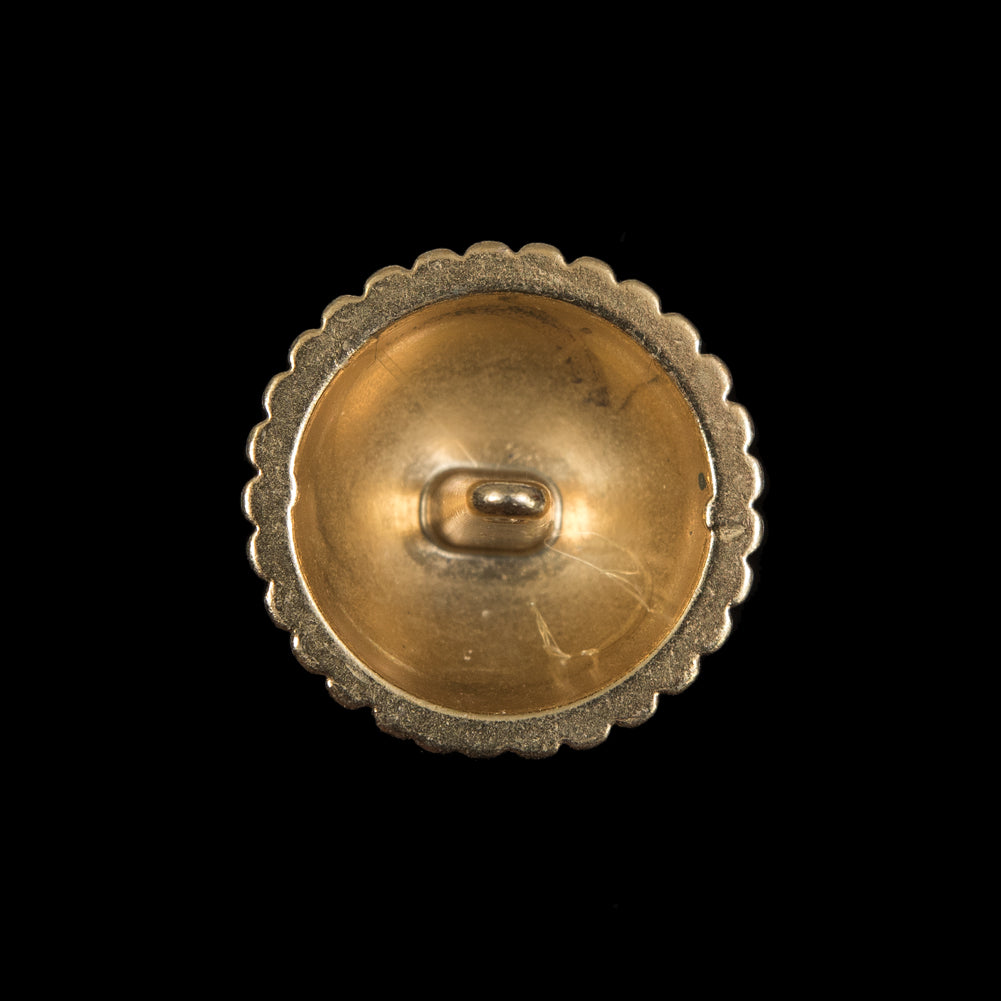 Gold Domed Metal Coat Button - 36L/23mm Detail Gold Domed Metal Coat Button - 36L/23mm Detail