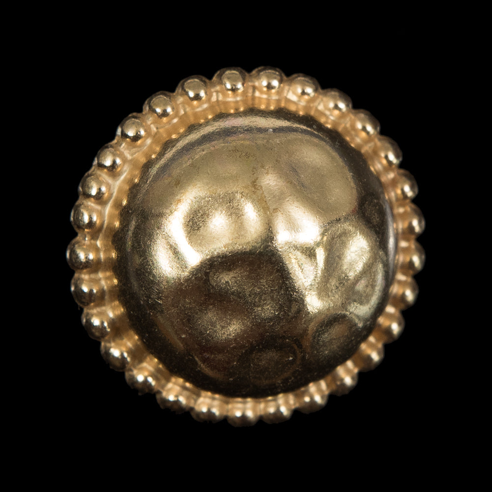 Gold Domed Metal Coat Button - 44L/28mm Gold Domed Metal Coat Button - 44L/28mm