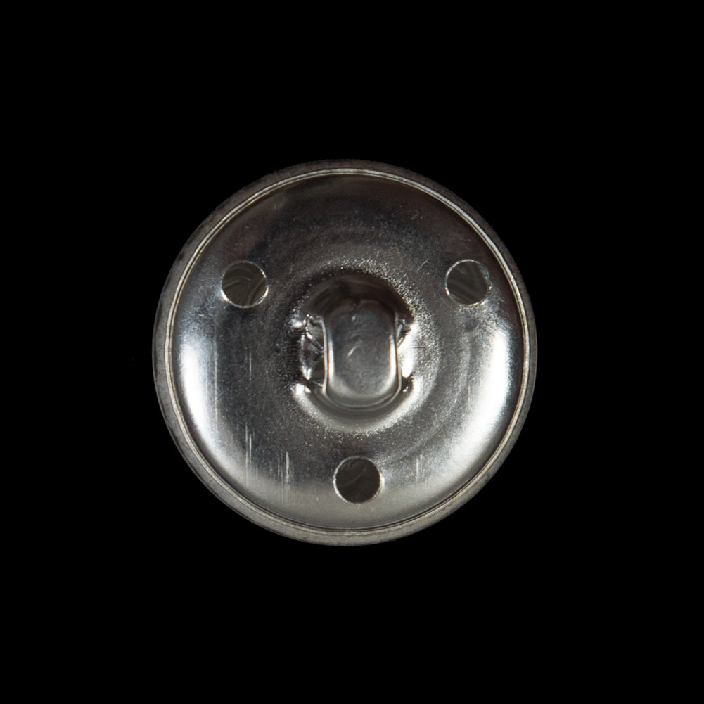 Silver Aluminum Crest Shank Back Button - 36L/23mm Detail Silver Aluminum Crest Shank Back Button - 36L/23mm Detail