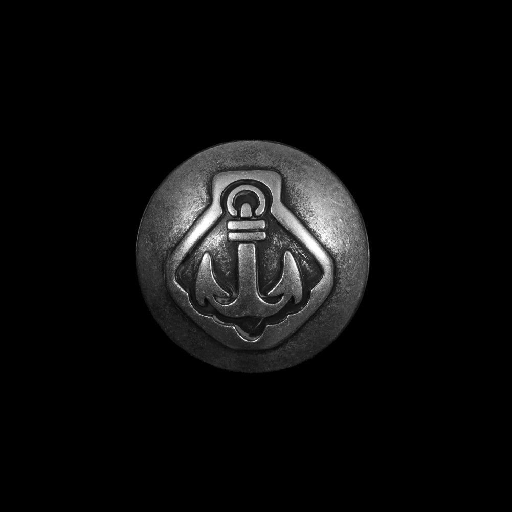 Silver Metal Anchor Shank Back Button - 32L/20mm