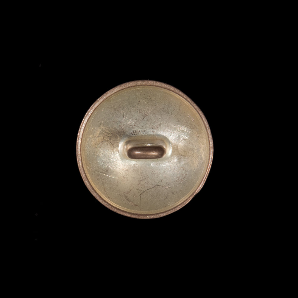 Rose Gold Matte Crest Shank Back Metal Button - 32L/20mm Detail Rose Gold Matte Crest Shank Back Metal Button - 32L/20mm Detail