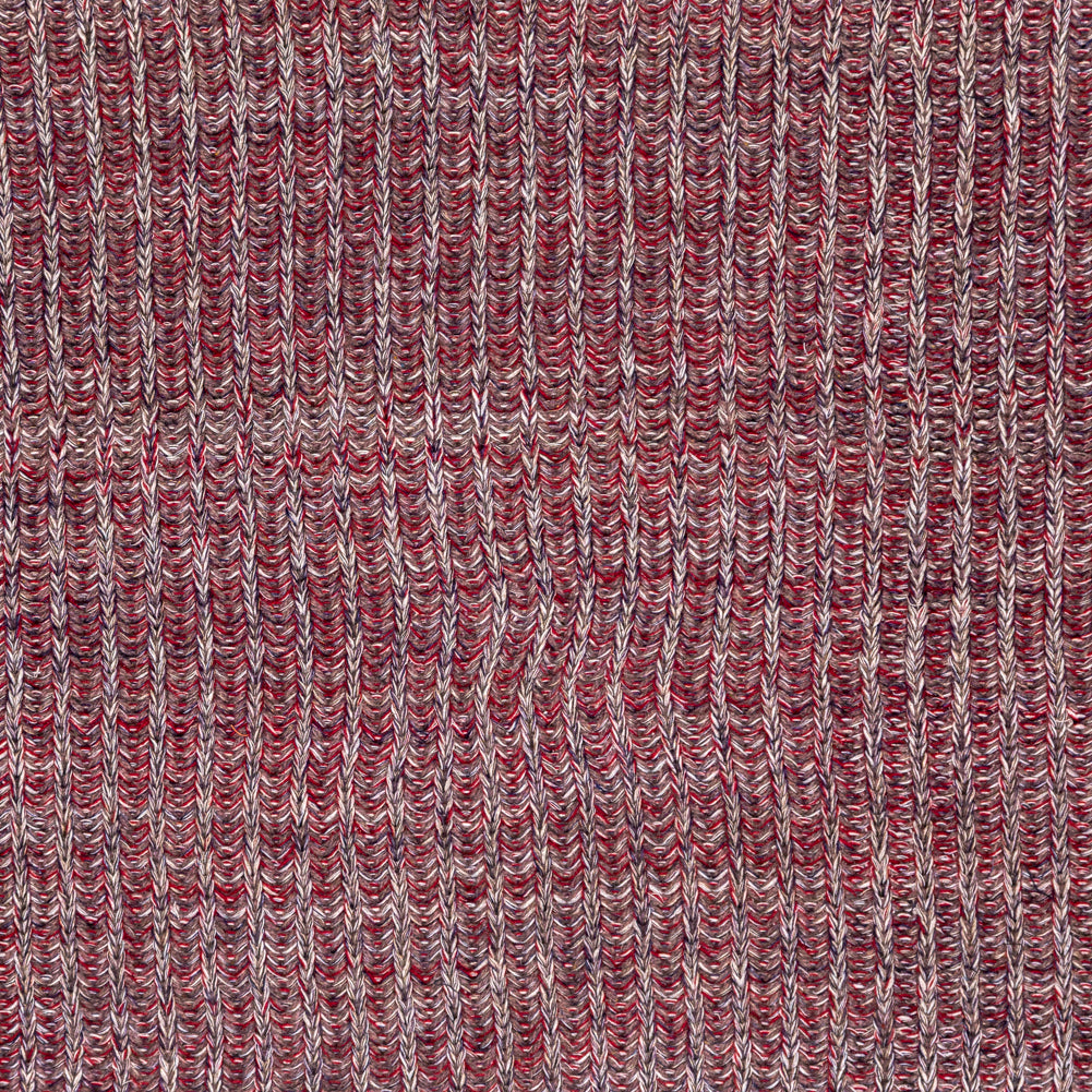 Italian Red, Gray and White Chunky Wool Knit Italian Red, Gray and White Chunky Wool Knit