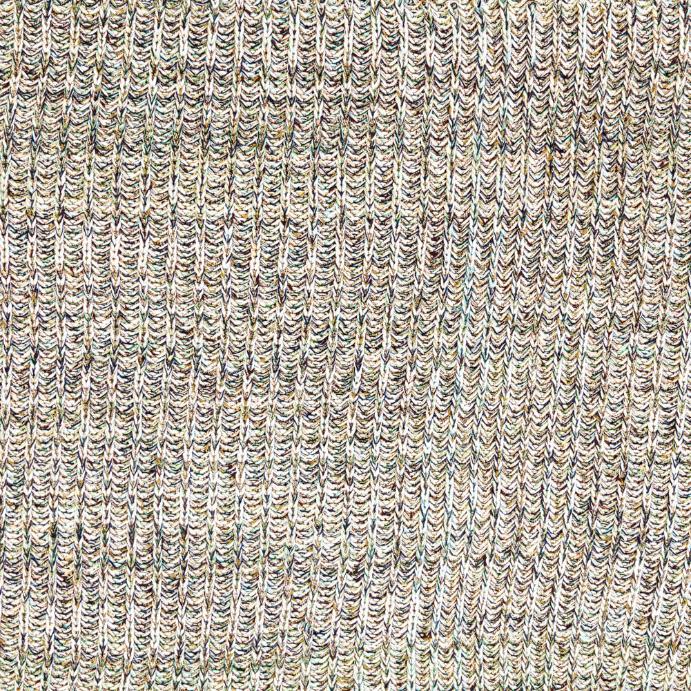 Italian Aqua, Navy and Green Chunky Wool Knit Italian Aqua, Navy and Green Chunky Wool Knit