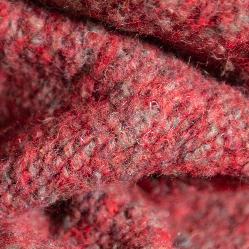 Italian Red and Gray Marbled Chunky Wool Knit Full Italian Red and Gray Marbled Chunky Wool Knit Full