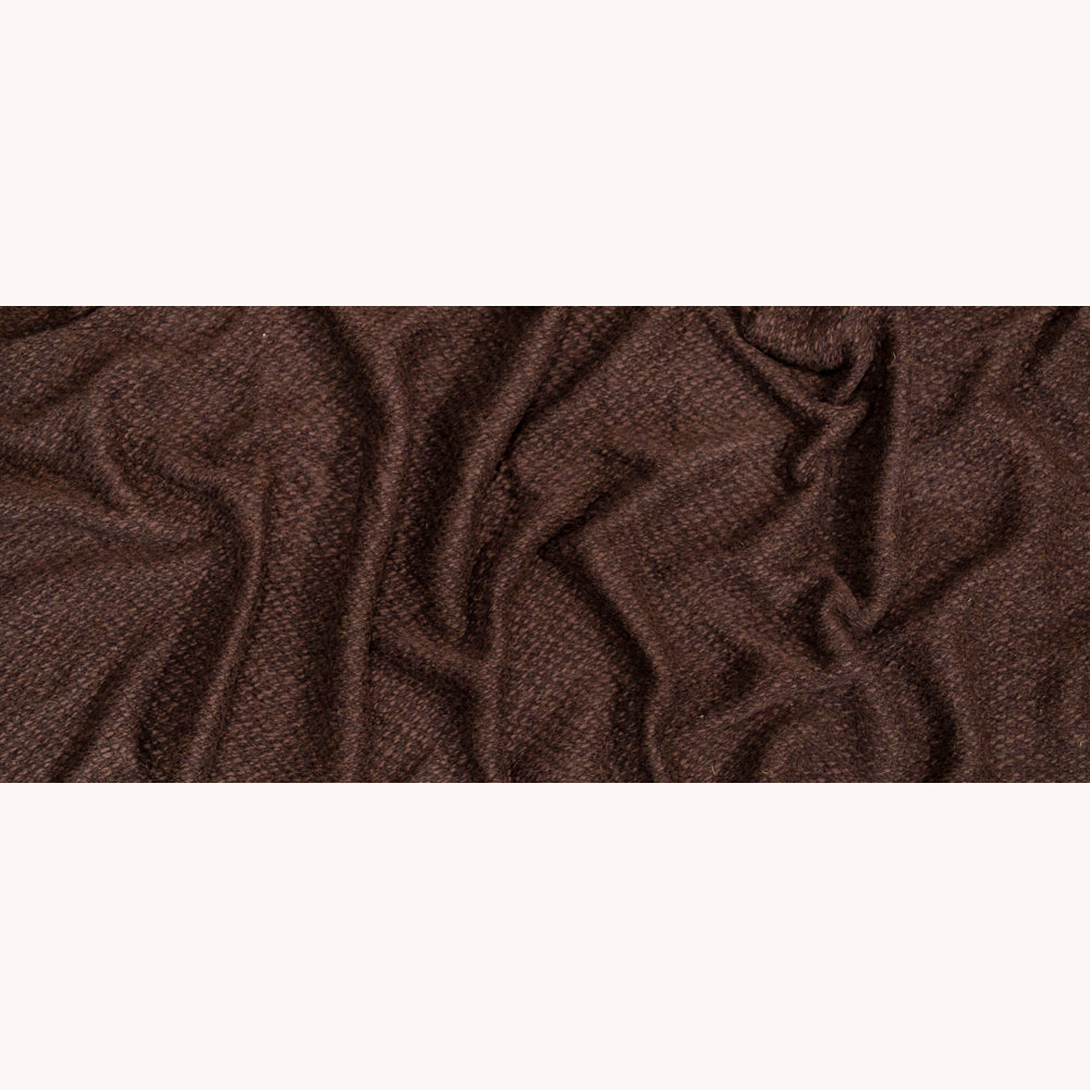 Italian Chocolate Brown Chunky Wool Knit Folded Italian Chocolate Brown Chunky Wool Knit Folded