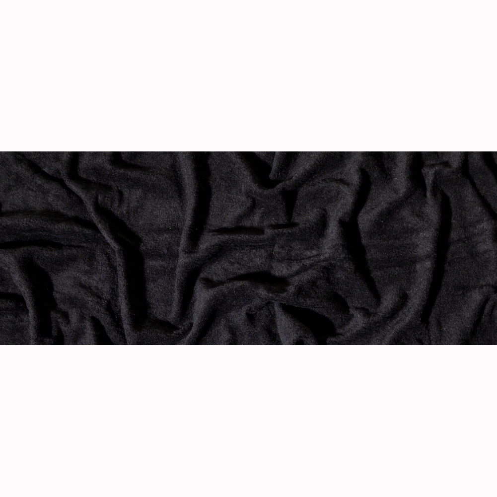 Italian Black Fuzzy Wool Knit Folded