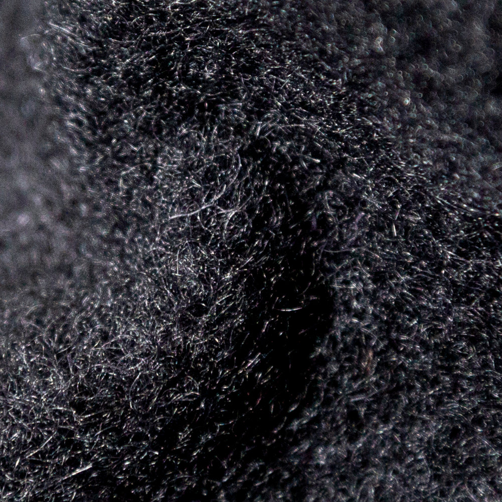 Italian Black Fuzzy Wool Knit Full