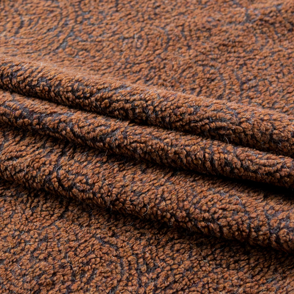 Brown and Gray Two-Tone Wool Knit Detail Brown and Gray Two-Tone Wool Knit Detail