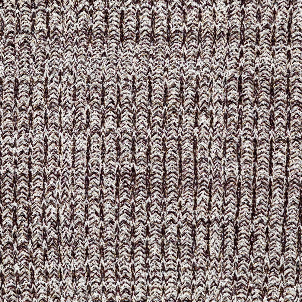 Italian White, Sangria and Metallic Gold Chunky Wool Knit Italian White, Sangria and Metallic Gold Chunky Wool Knit