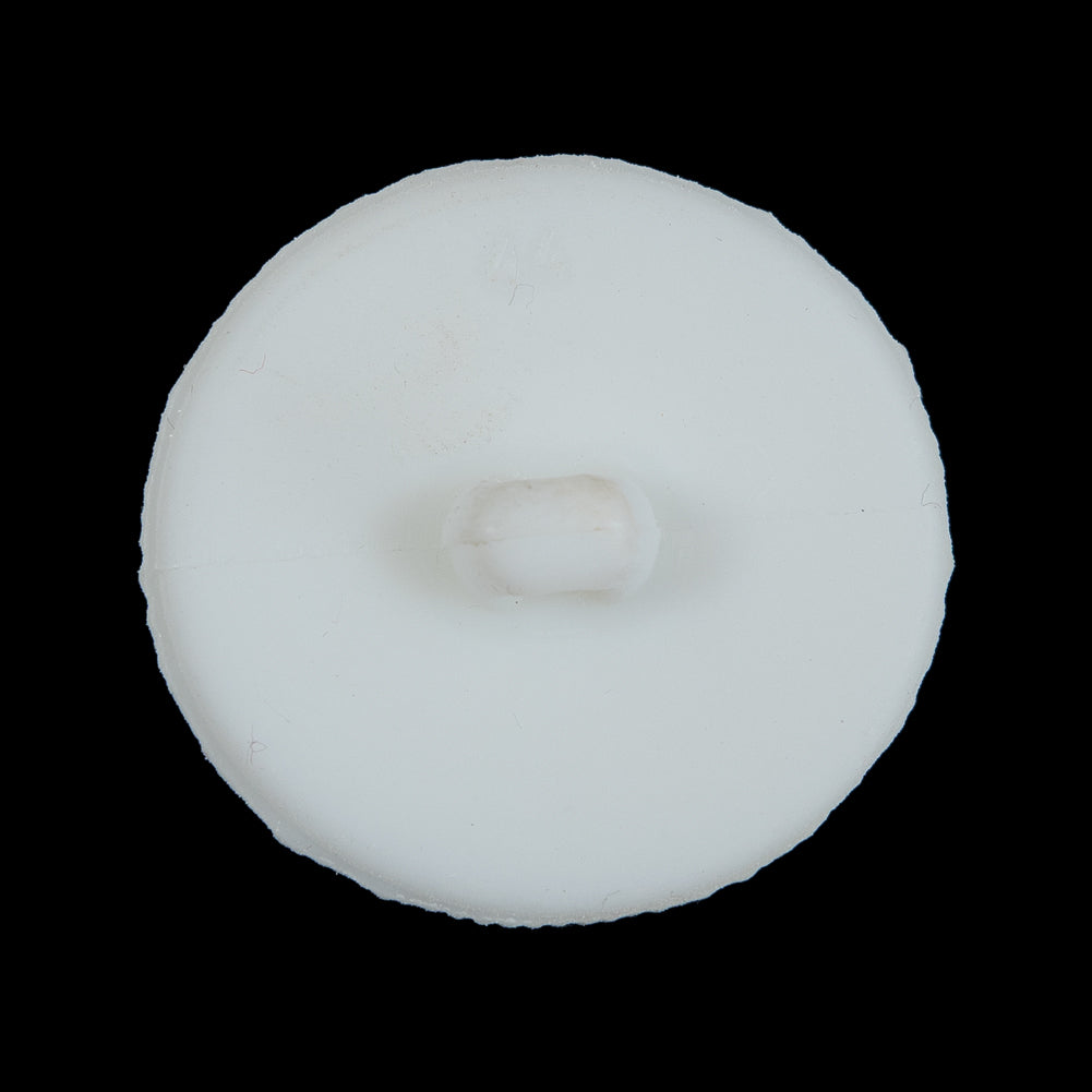 White Plastic Floral Shank Back Button - 44L/28mm Detail White Plastic Floral Shank Back Button - 44L/28mm Detail